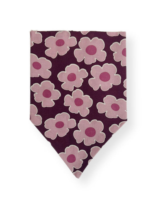 Purple Flower Dog Bandana