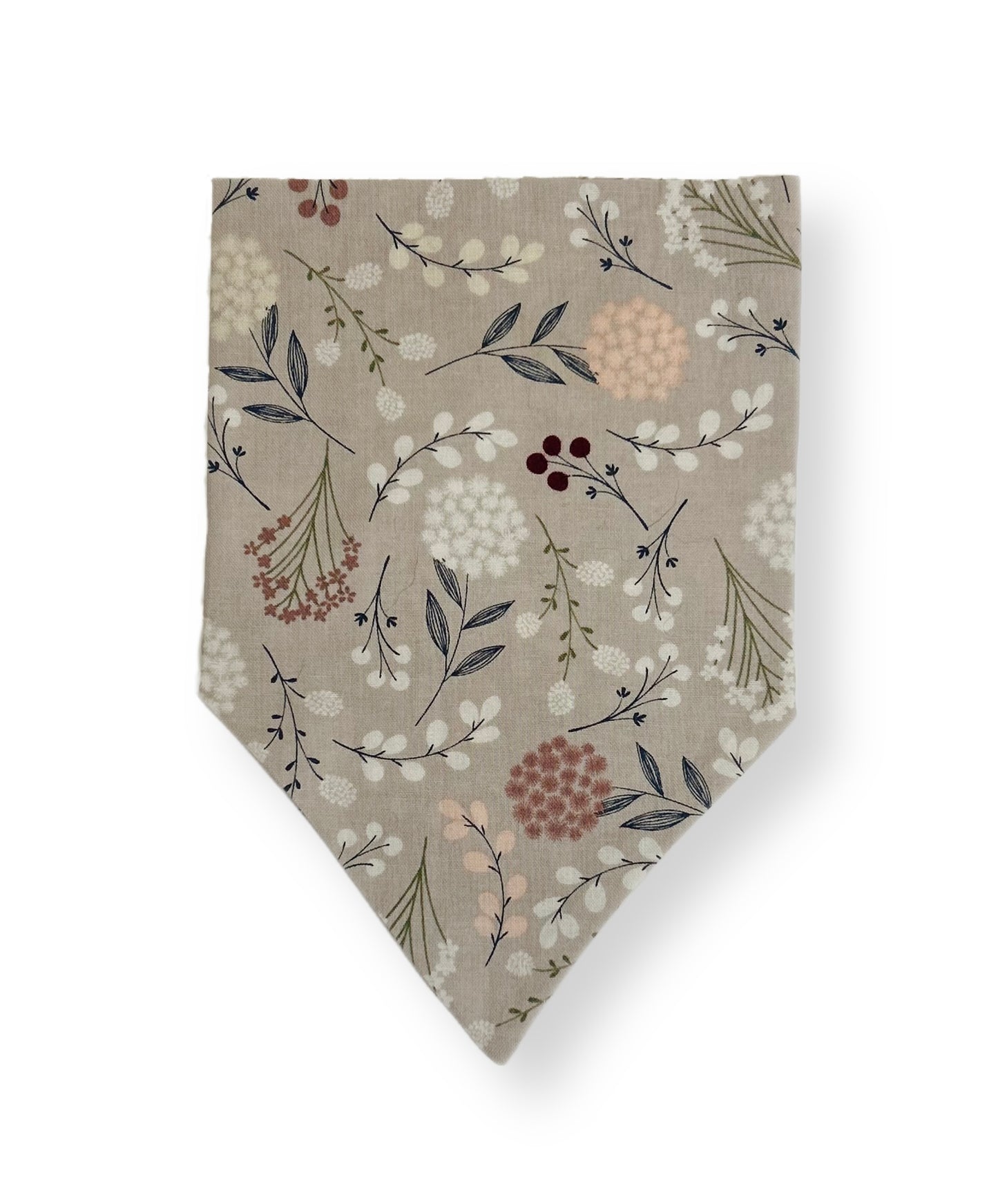 Grey Floral Dog Bandana