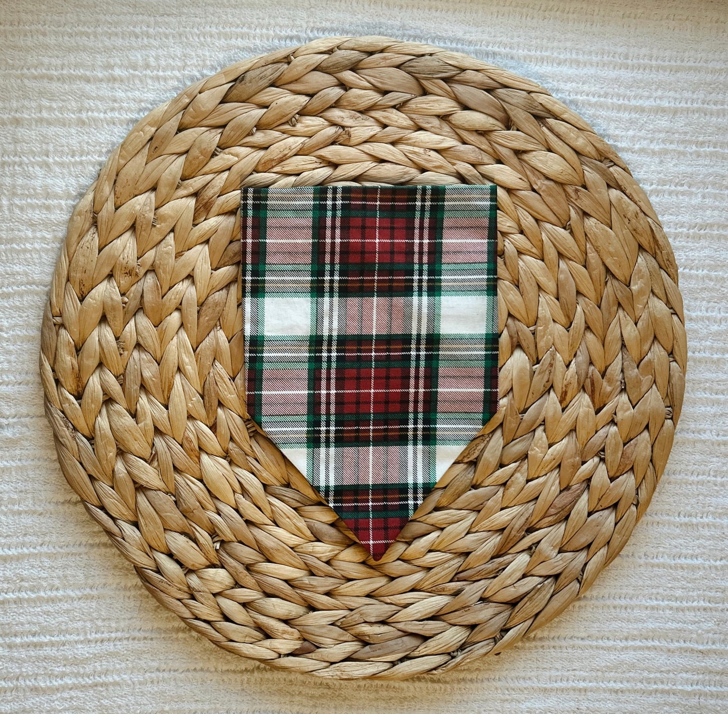 Holiday Season Plaid Dog Bandana